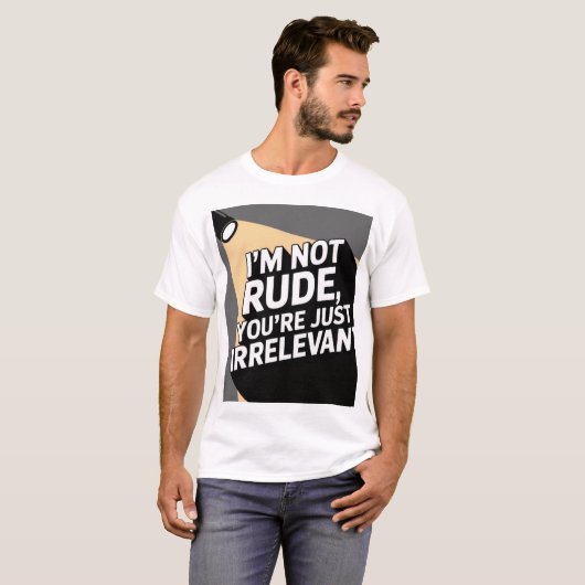 T-shirt "Tee non pertinente et irréfléchie" (Devant entier)