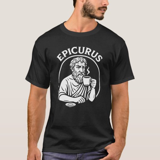 T-shirt Tee Philosophie Epicurus Cup (Devant)