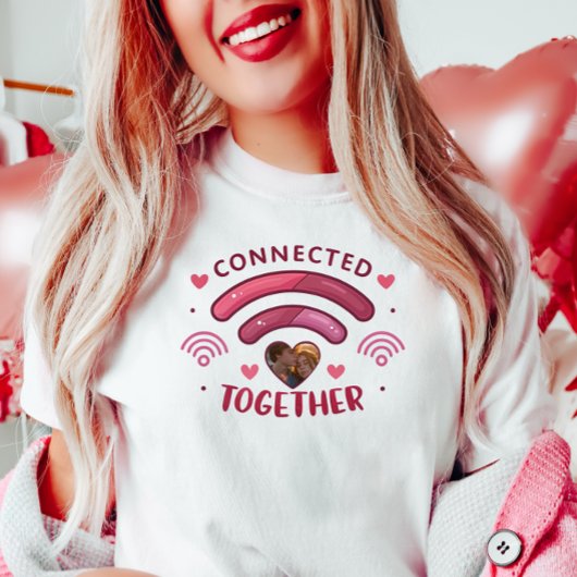 T-shirt Tee photo couple personnalisable, connecté ensembl