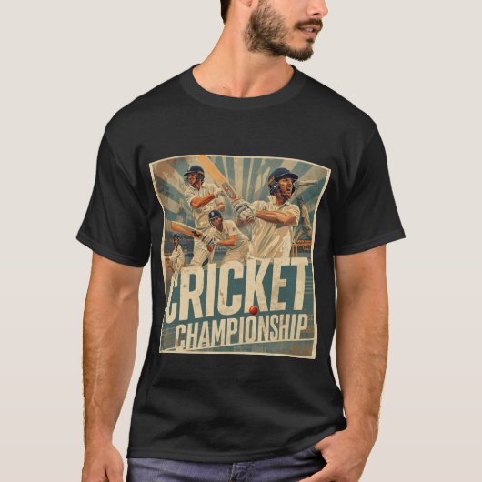 T-shirt Tee Retro T20 Cricket Fever (Devant)