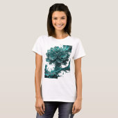 T-shirt Tee Sharp Silver BLUE MOTIF FLORAL (Devant entier)