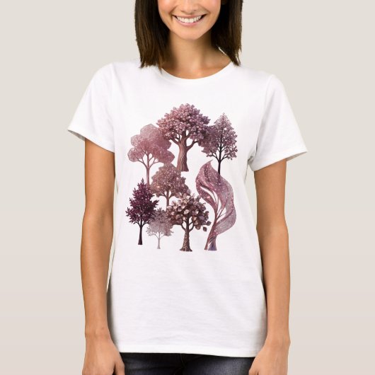 T-shirt Tee Sharp Silver GEMSTONE TREES (Devant)