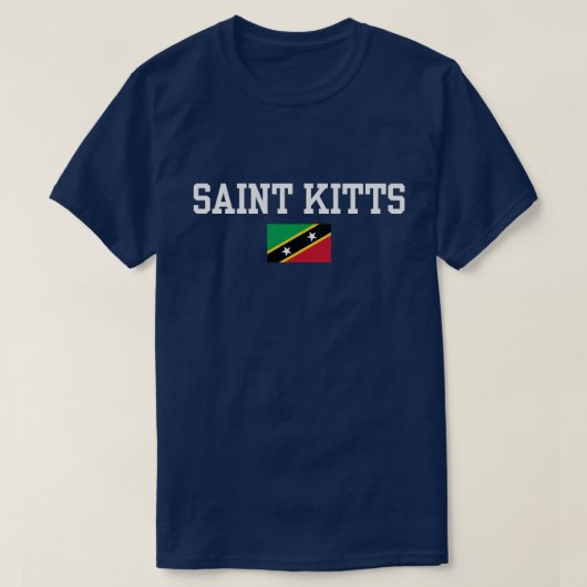 T-shirt Tee-shirt à drapeau Saint-Kitts (Design devant)