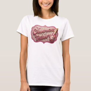 T-shirt Tee-shirt à slogan CHAMPAGNE ROSE NET EST MA THÉRA