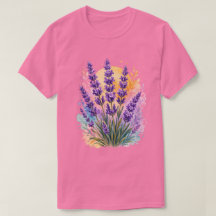 Tee-shirt aquarelle à la lavande