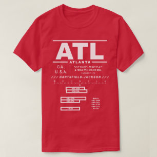 T-shirt Tee - shirt ATL de l'aéroport international d'Atla