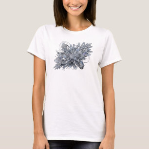 T-shirt Tee-shirt avec déclaration d'art abstrait gris Sna