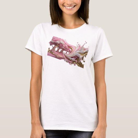 T-shirt Tee-shirt avec déclaration d'art abstrait OR MODER (Devant)