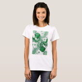 T-shirt Tee-shirt avec déclaration d'art abstrait vert acc (Devant entier)