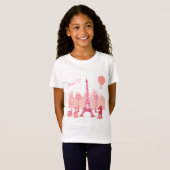 T-Shirt Tee Shirt Basic Fille Paris (Devant entier)