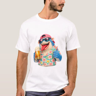 T-shirt Tee-shirt Beer Shark Paradise