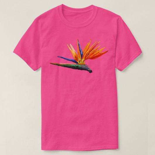 T-shirt Tee - shirt Bird of Paradise Flower Tee  (Design devant)