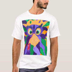 T-shirt Tee - shirt blanc avec Corus, Rooster Extraordinai
