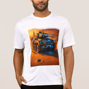 T-shirt Tee-shirt blanc – Édition Tank Desert Sci-Fi Glow