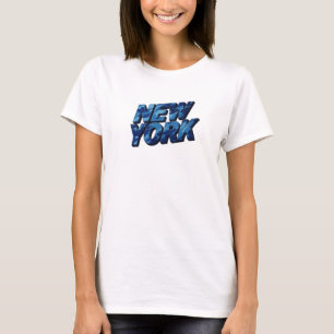 T-shirt Tee-shirt bleu NEW YORK drôle