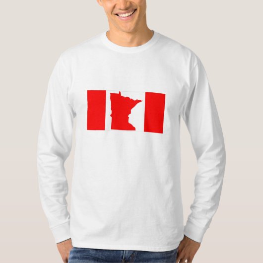 T-shirt Tee - shirt canadien de drapeau du Minnesota (Devant)