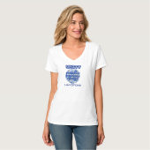 T-shirt Tee shirt col V femme (Devant entier)