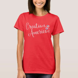 T-shirt Tee - shirt croate de coeurs d'Entwinted