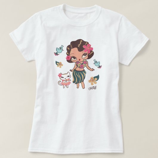 T-shirt Tee - shirt dansant de Hula Lulu (Design devant)
