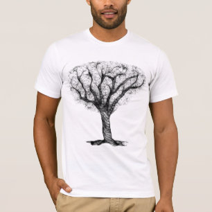 T-shirt Tee - shirt d'arbre d'écrivaillon