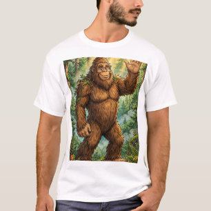 T-shirt Tee-shirt d'art de carte à collectionner Bigfoot