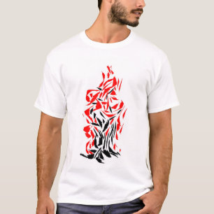 T-shirt Tee-shirt d'art de flamme abstraite gras