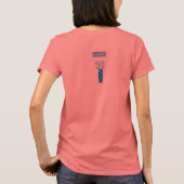 T-shirt Tee - shirt d'art : Vase tacheté et cloches bleues (Dos)