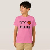 T-shirt Tee - shirt de basket-ball pour garçons | Nom des  (Devant entier)