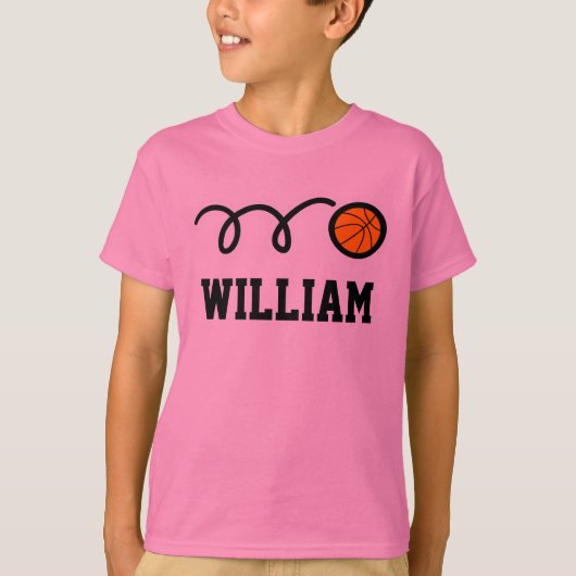 T-shirt Tee - shirt de basket-ball pour garçons | Nom des  (Devant)