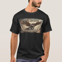 Tee-shirt de biker Steam Punk Eagle et V Twin Ride