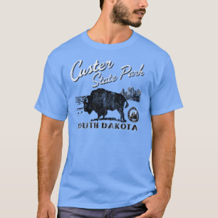 T-shirt Tee - shirt de Buffalo de parc d'état de Custer