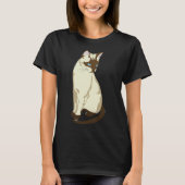 T-shirt Tee - shirt de chat de Siamese (Devant)