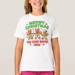 T-shirt Tee-shirt de chat de vacances drôle au cookie"