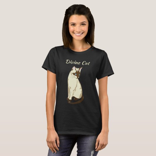 T-shirt Tee - shirt de chat divin (Devant entier)