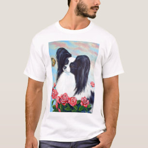 T-shirt Tee - shirt de chien de Papillon