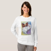 T-shirt Tee - shirt de chien de Papillon (Devant entier)