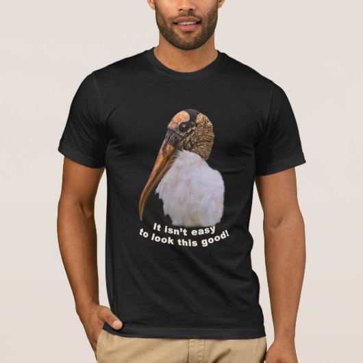 T-shirt Tee - shirt de cigogne en bois (Devant)
