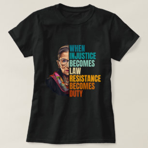 T-shirt Tee-shirt de citation Quand l'injustice devient lo