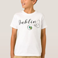 Tee - shirt de coeur de Dublin, Irlande