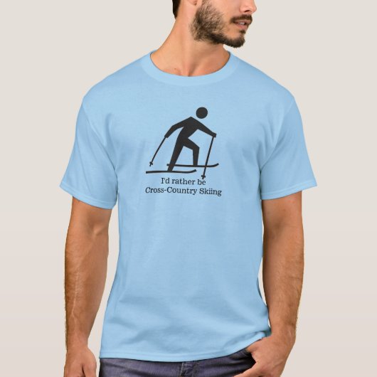 T-shirt Tee - shirt de conception ski de fond (Devant)