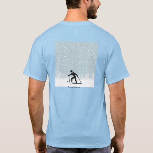 T-shirt Tee - shirt de conception ski de fond (Dos)