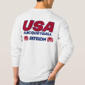 T-shirt Tee - shirt de douille de racquetball des (Dos)