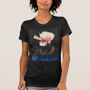 T-shirt Tee - shirt de femme avec Nénuphar en verre de tôl