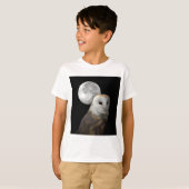 T-shirt Tee - shirt de hibou de grange et d'enfants de (Devant entier)