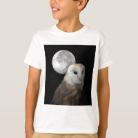 Tee - shirt de hibou de grange et d'enfants de