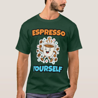 T-shirt Tee-shirt de la forêt de tasse de café dansant Exp