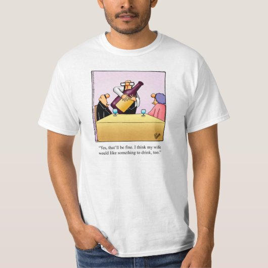 T-shirt Tee - shirt de l'Humour du vin pour lui (Devant)