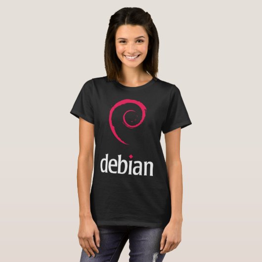 T-shirt Tee - shirt de Linux Debian (Devant entier)