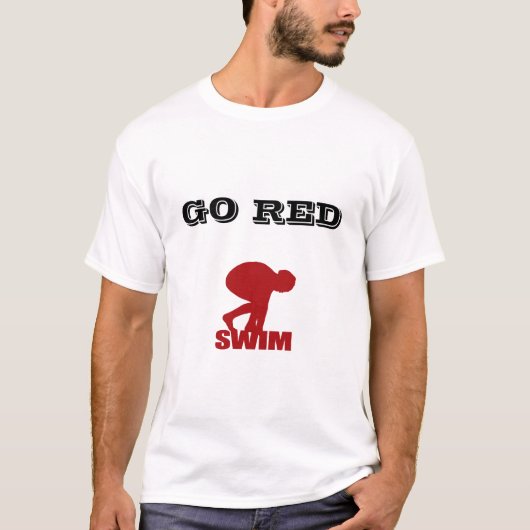 T-SHIRT TEE - SHIRT DE NAGE ROUGE (Devant)
