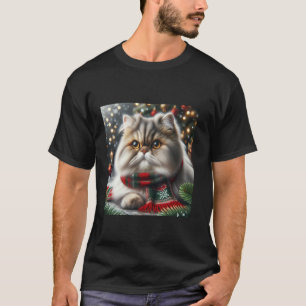 T-shirt Tee-shirt de Noël pour amateurs de chat persan fes